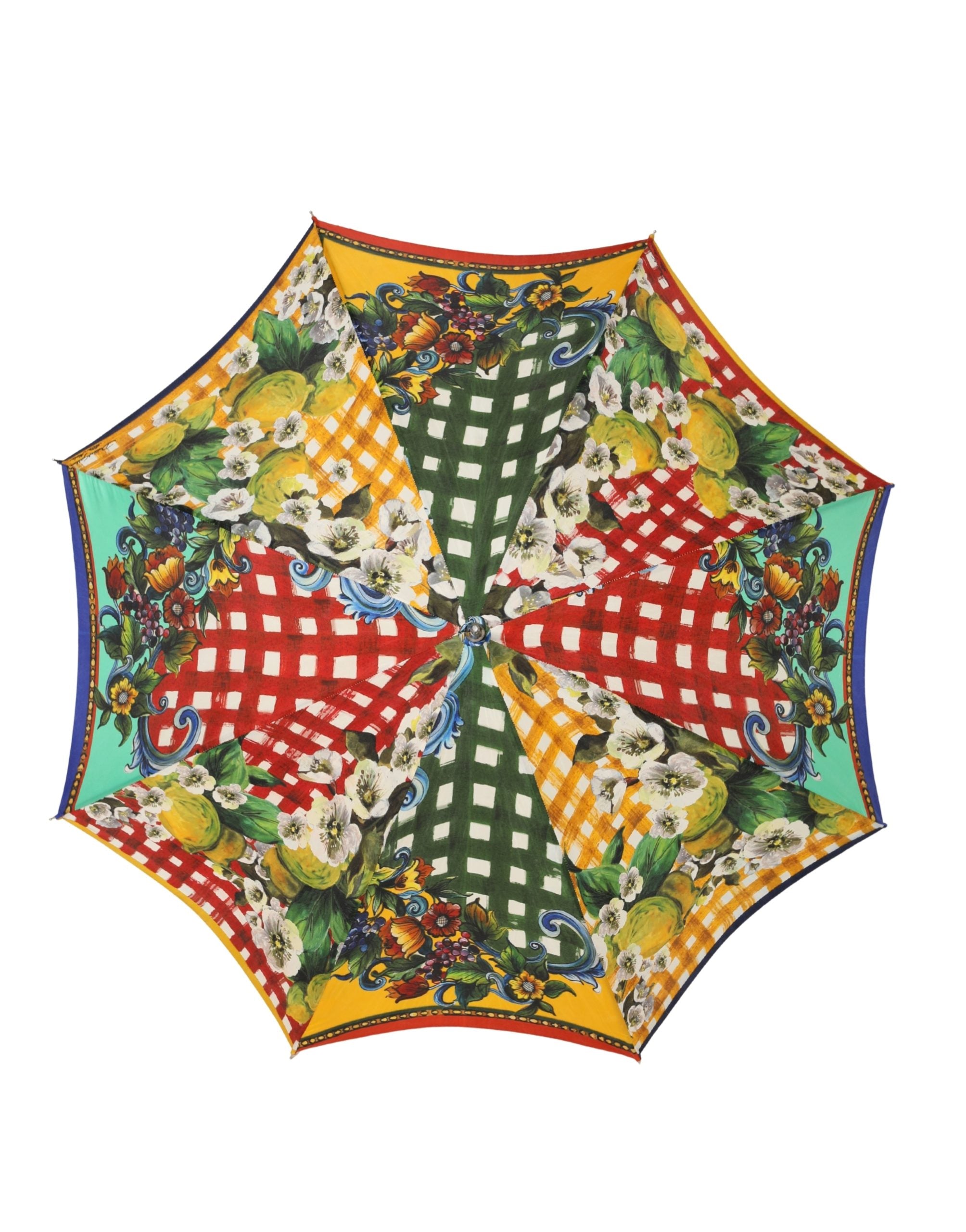 Dolce & Gabbana Multicolor Carretto Siciliano Print Collapsible Umbrella-1