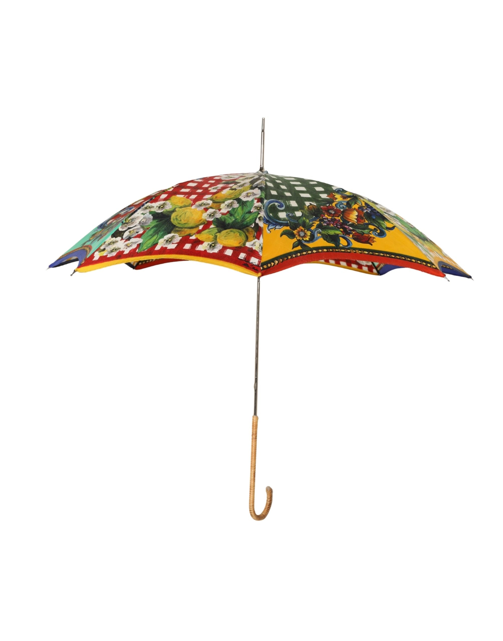 Dolce & Gabbana Multicolor Carretto Siciliano Print Collapsible Umbrella-5