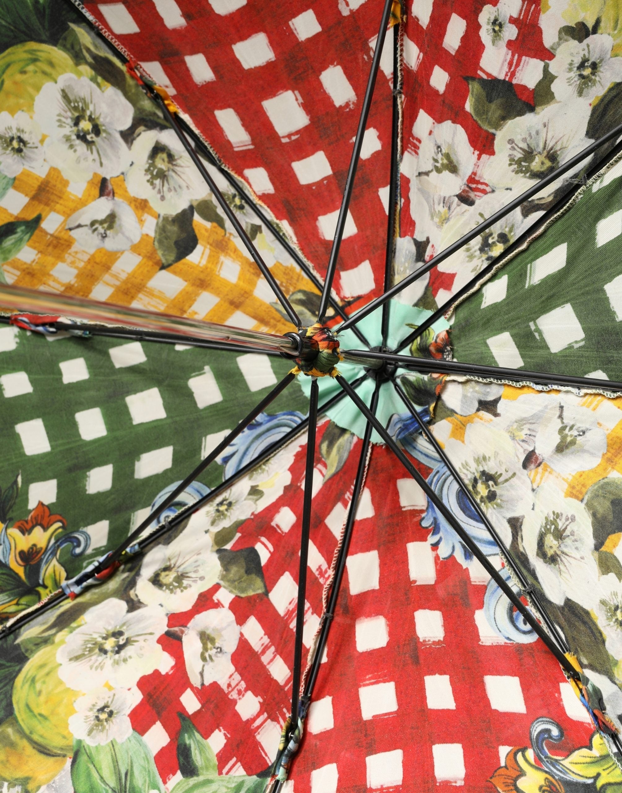 Dolce & Gabbana Multicolor Carretto Siciliano Print Collapsible Umbrella-6