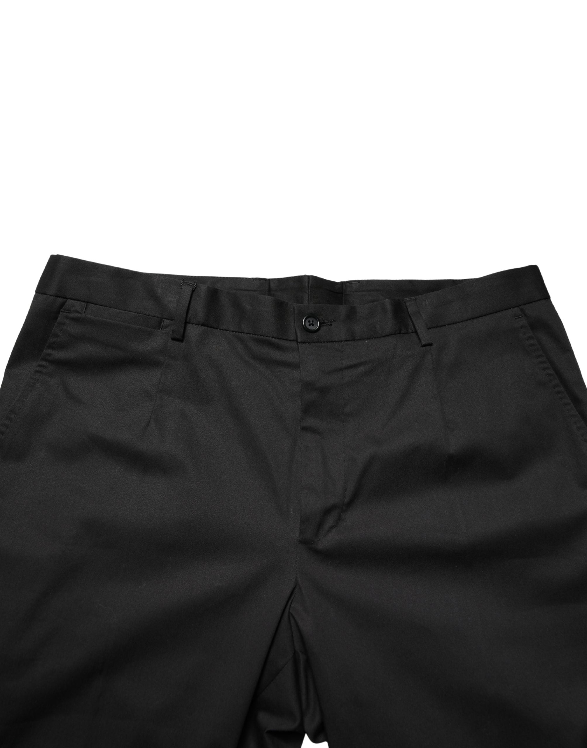 Dolce & Gabbana Men's Black Cotton Skinny Suit Trousers-5