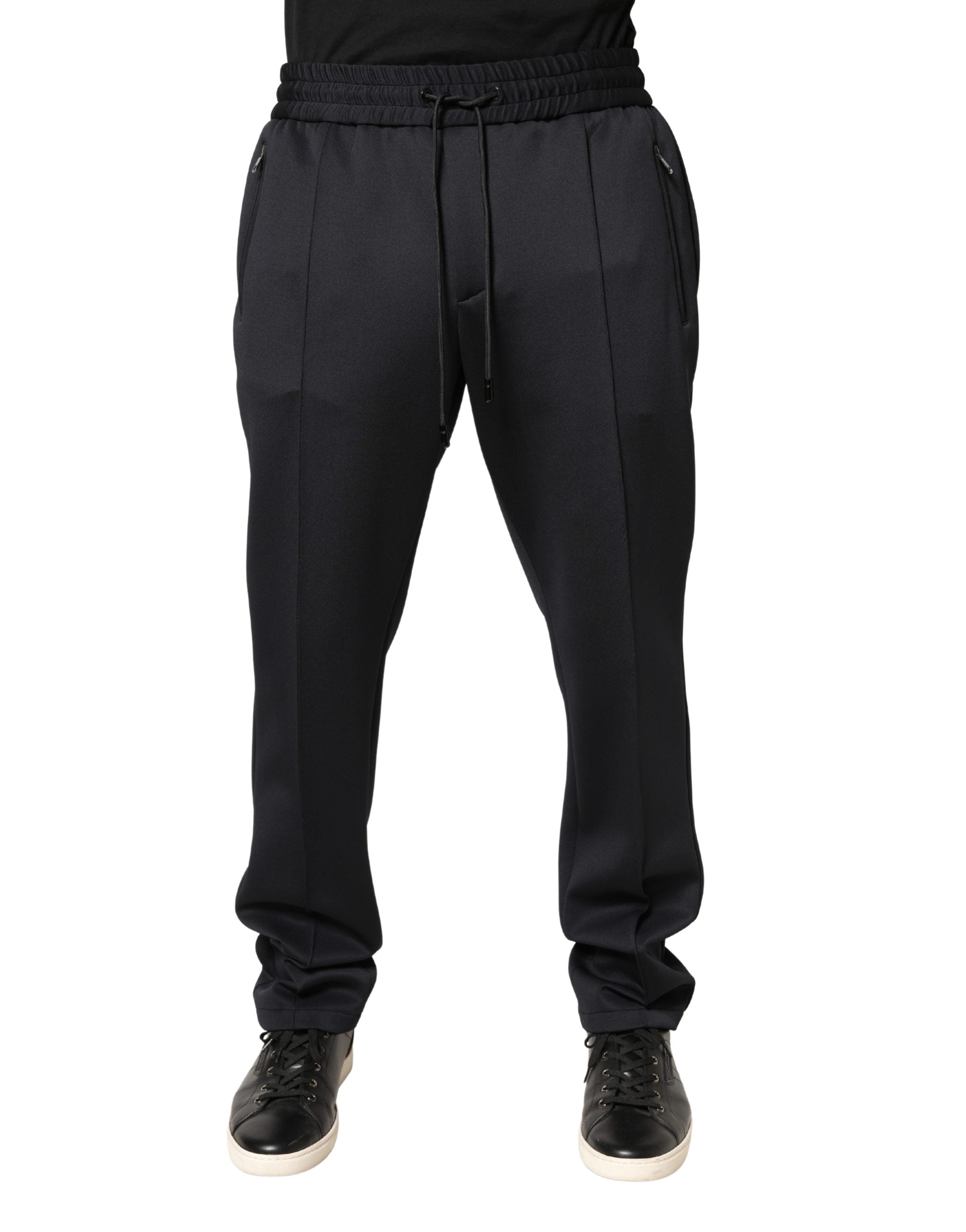 Dolce & Gabbana Black Skinny Polyester Jogger Pants-2