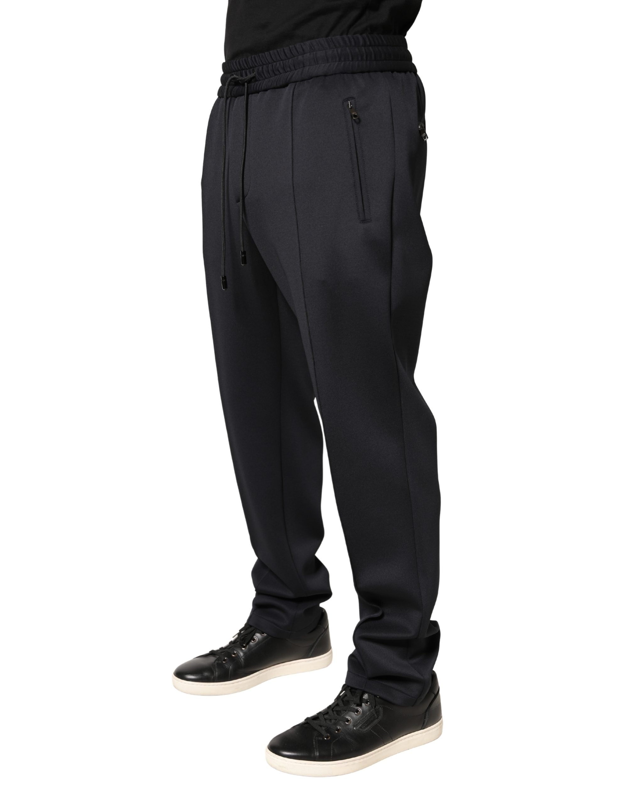 Dolce & Gabbana Black Skinny Polyester Jogger Pants-3