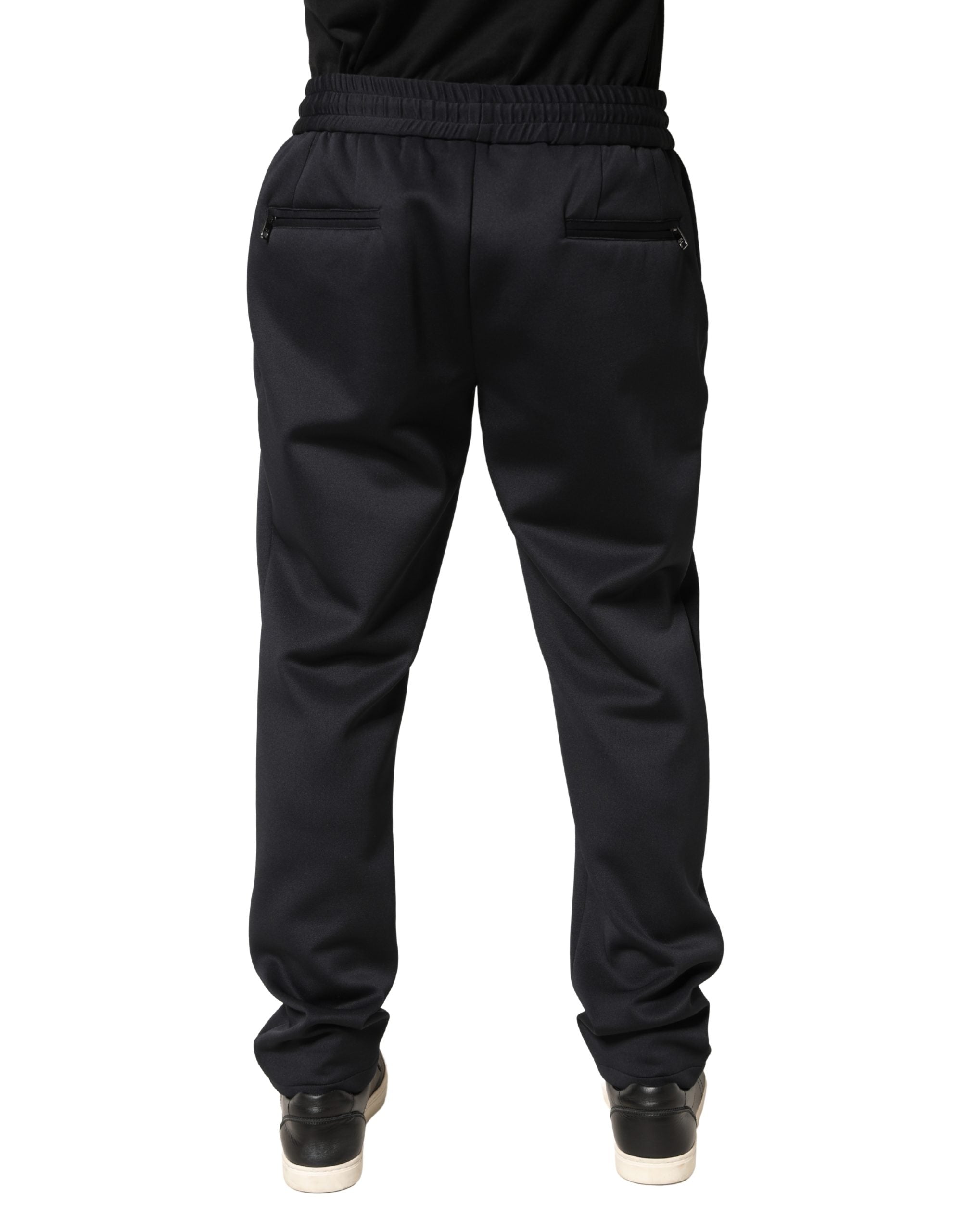 Dolce & Gabbana Black Skinny Polyester Jogger Pants-4