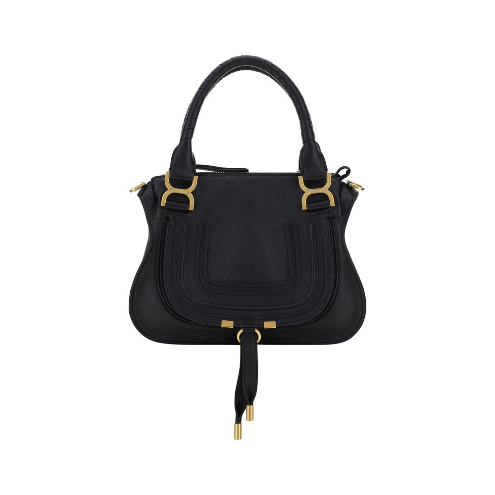 Chloé Schwarze Bos Taurus Kalbsleder Schultertasche-1