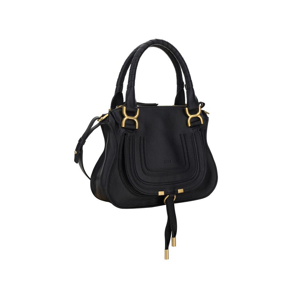 Chloé Schwarze Bos Taurus Kalbsleder Schultertasche-2