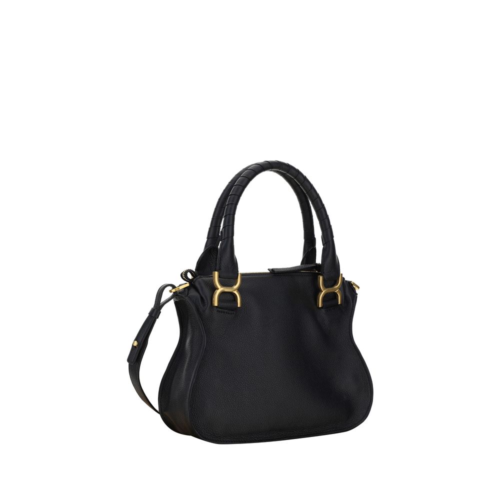Chloé Schwarze Bos Taurus Kalbsleder Schultertasche-3