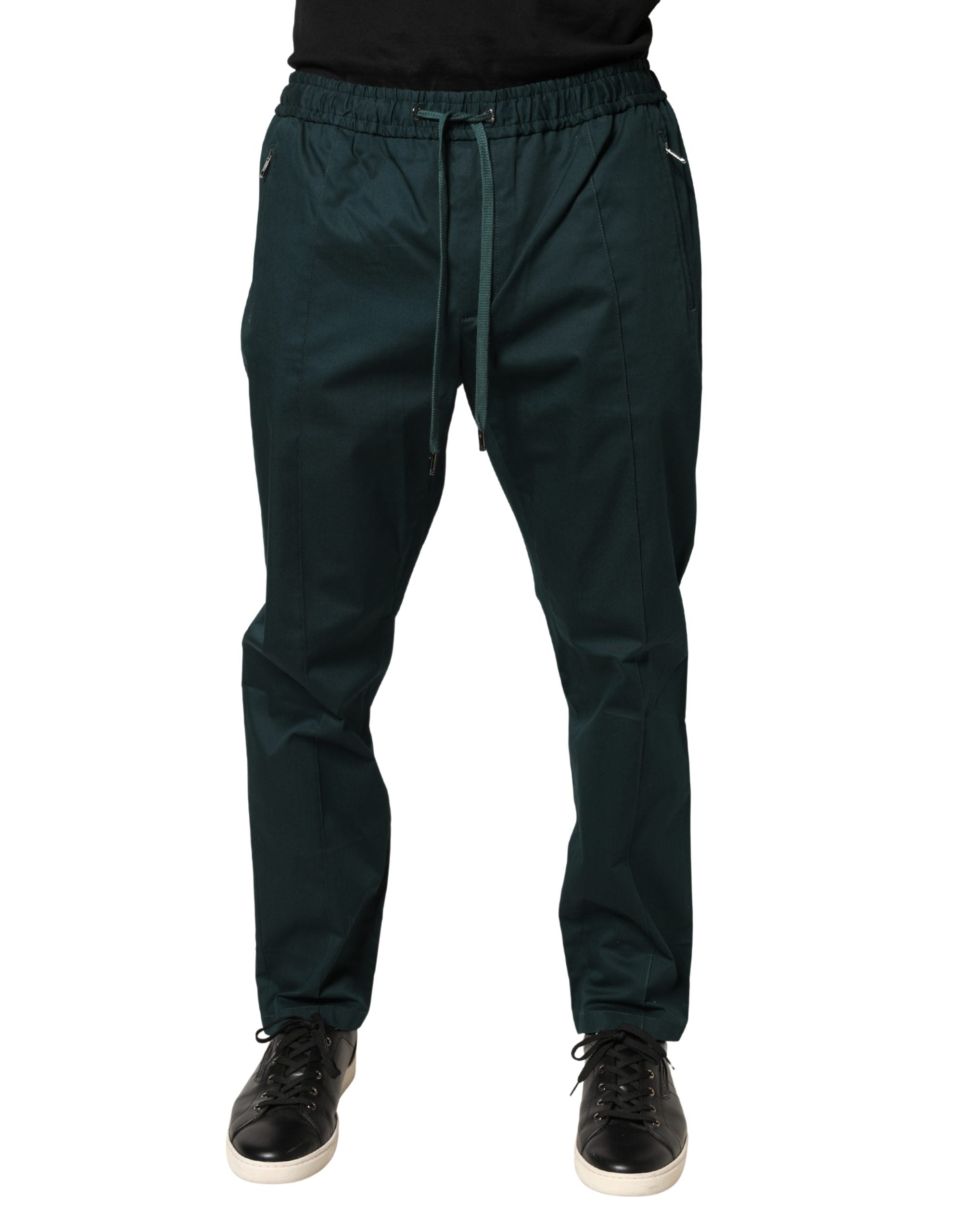 Dolce & Gabbana Green Cotton Skinny Men's Sweatpants-2