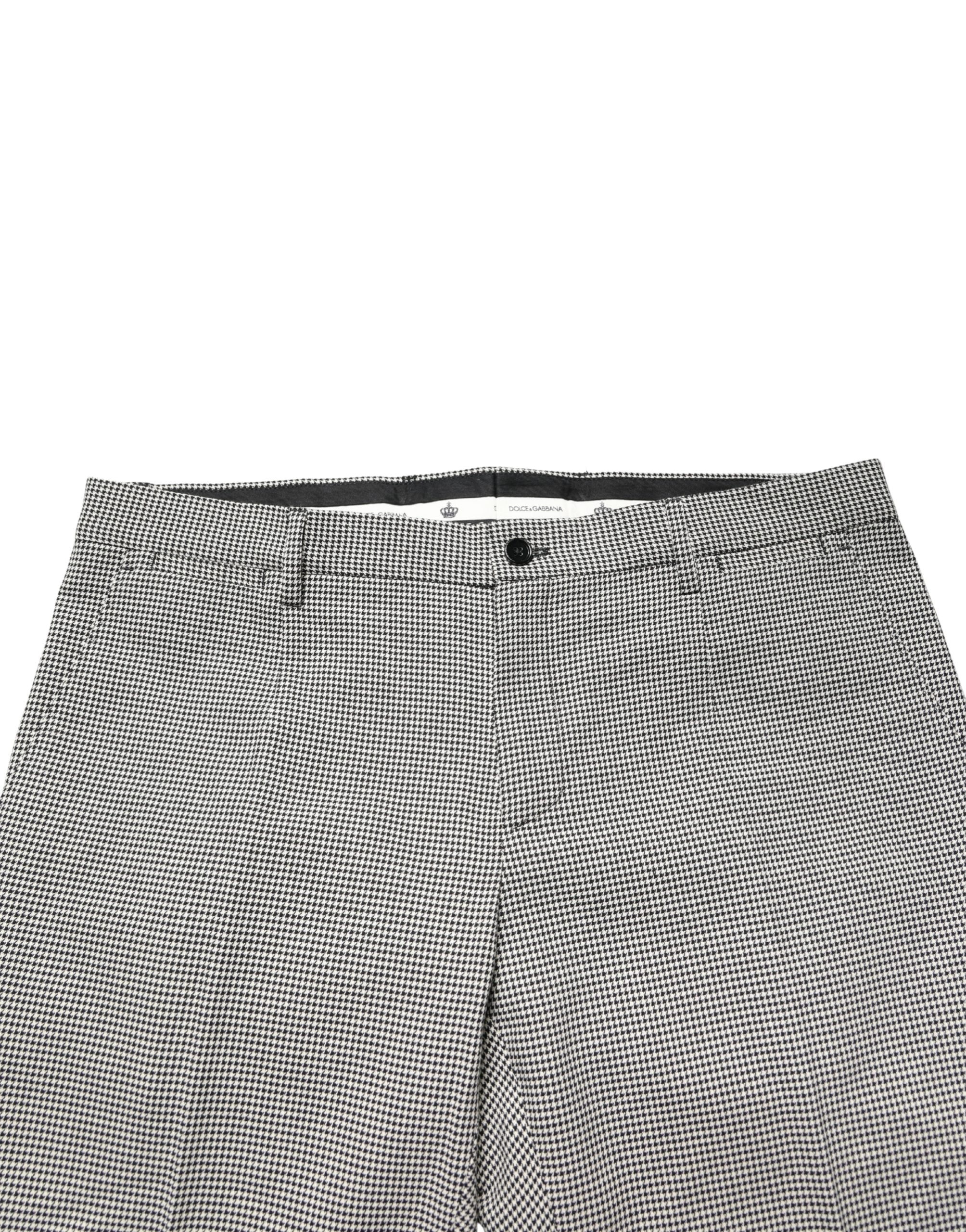 Dolce & Gabbana Grey Cotton Skinny Formal Trousers-5