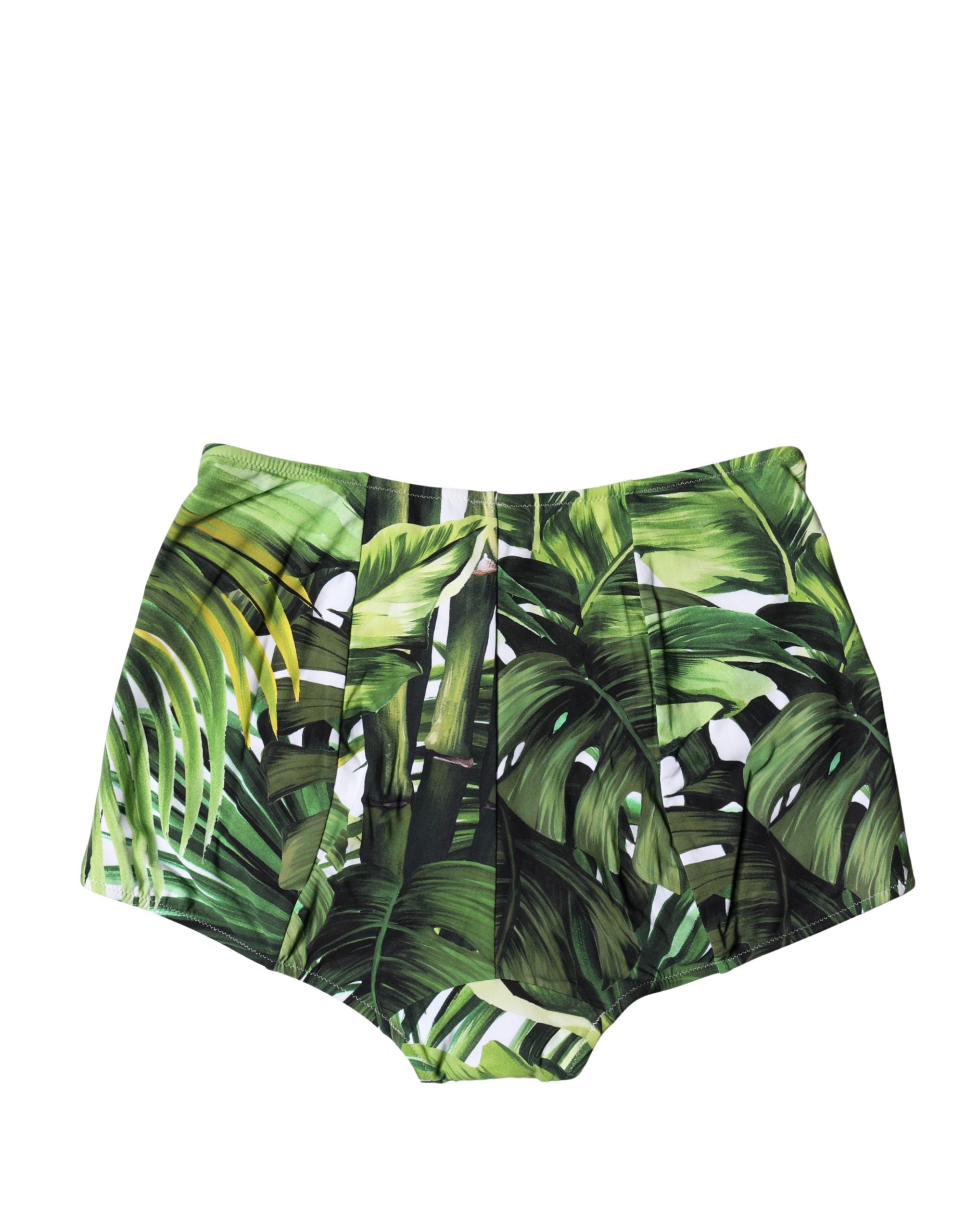Dolce & Gabbana Green Floral Print High-Waist Girdle-4