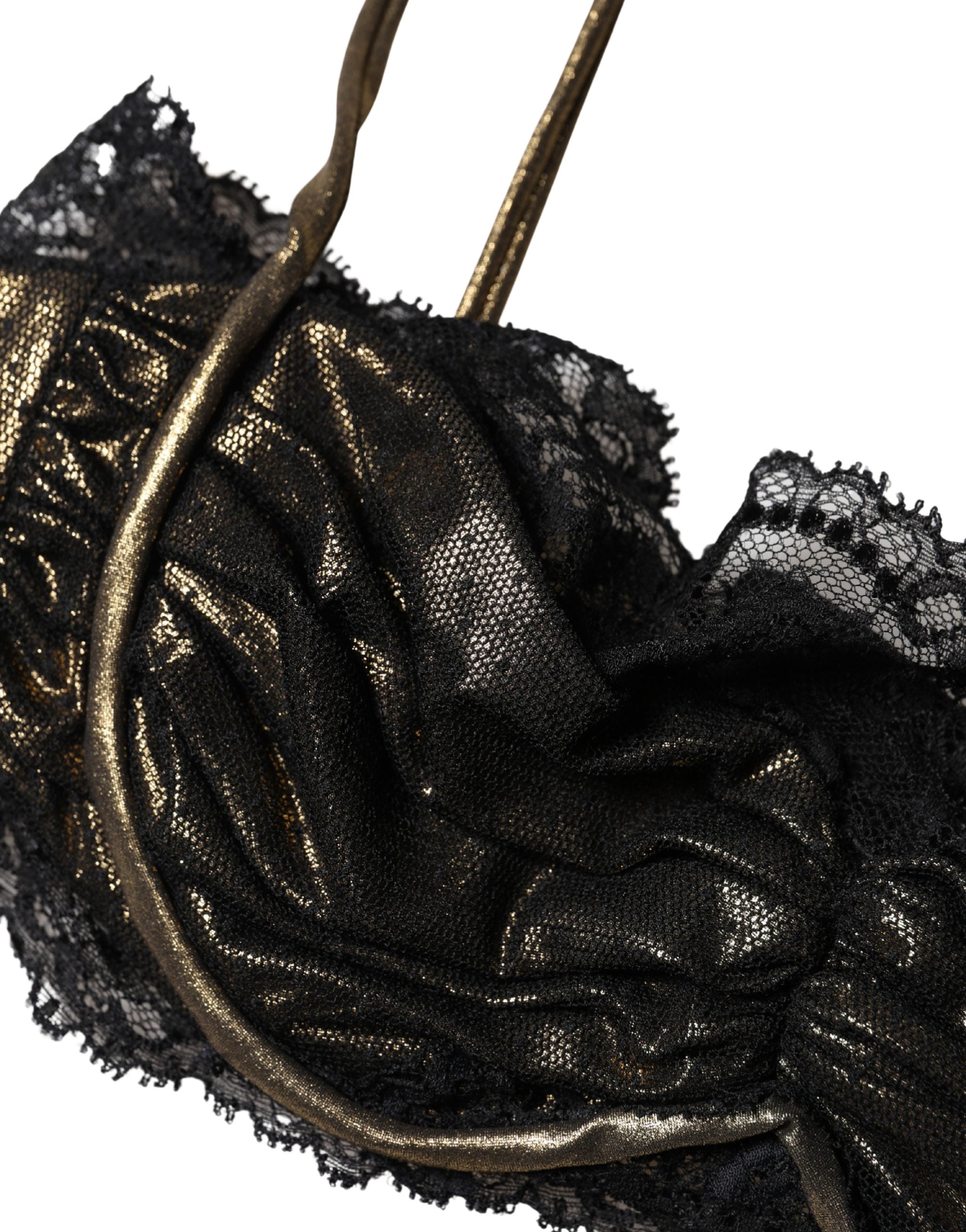 Dolce & Gabbana Black Silk Balconette Underwired Bra-3