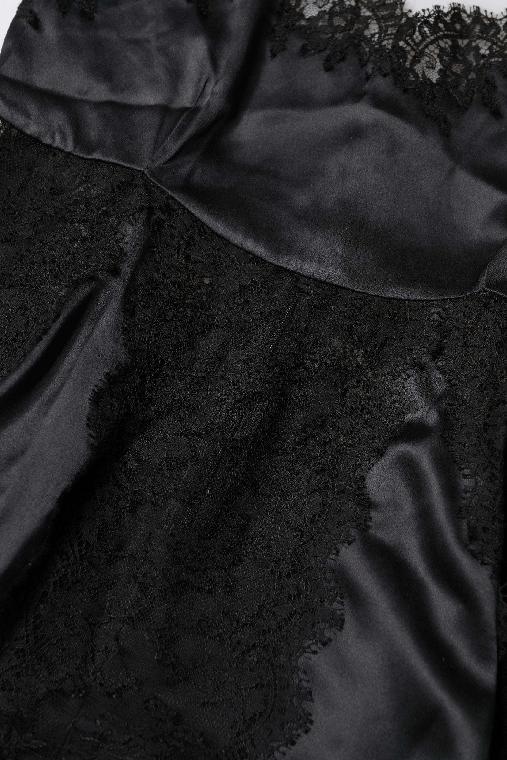 Dolce & Gabbana Black Silk Lace Lingerie Top-3