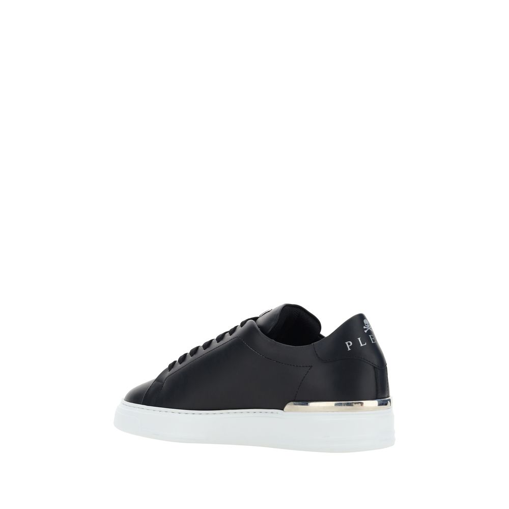 Philipp Plein Black Bos Taurus Calfskin Low-Top Sneakers-3