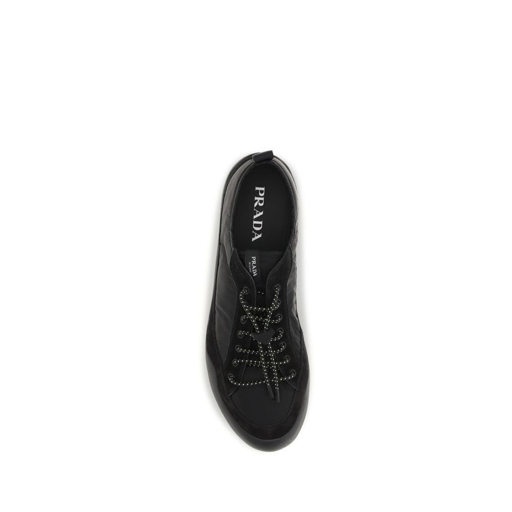 Prada black sports shoes made from recycled polyamide-4