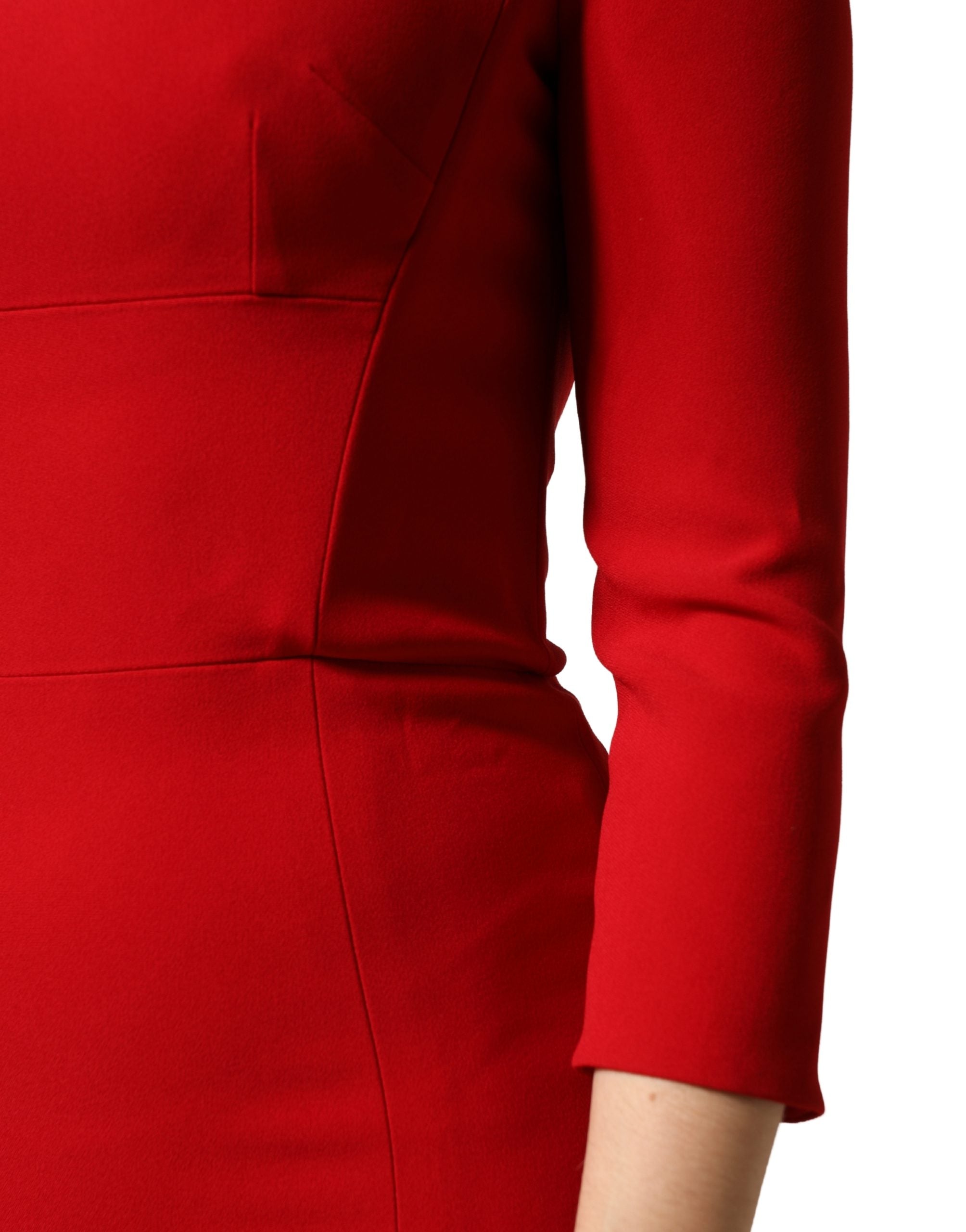 Dolce & Gabbana Red Viscose Mermaid Style Sheath Dress-6