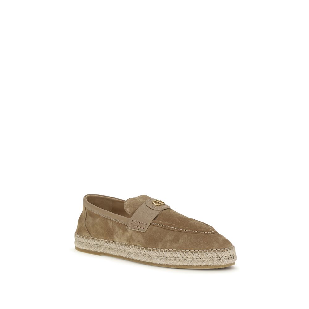 Valentino Garavani Beige Calfskin Bos Taurus Espadrilles-2