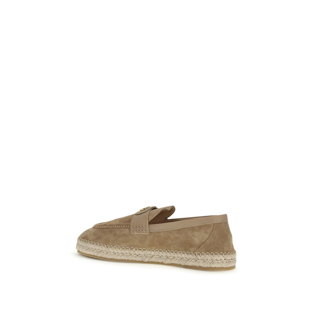 Valentino Garavani Beige Calfskin Bos Taurus Espadrilles-3