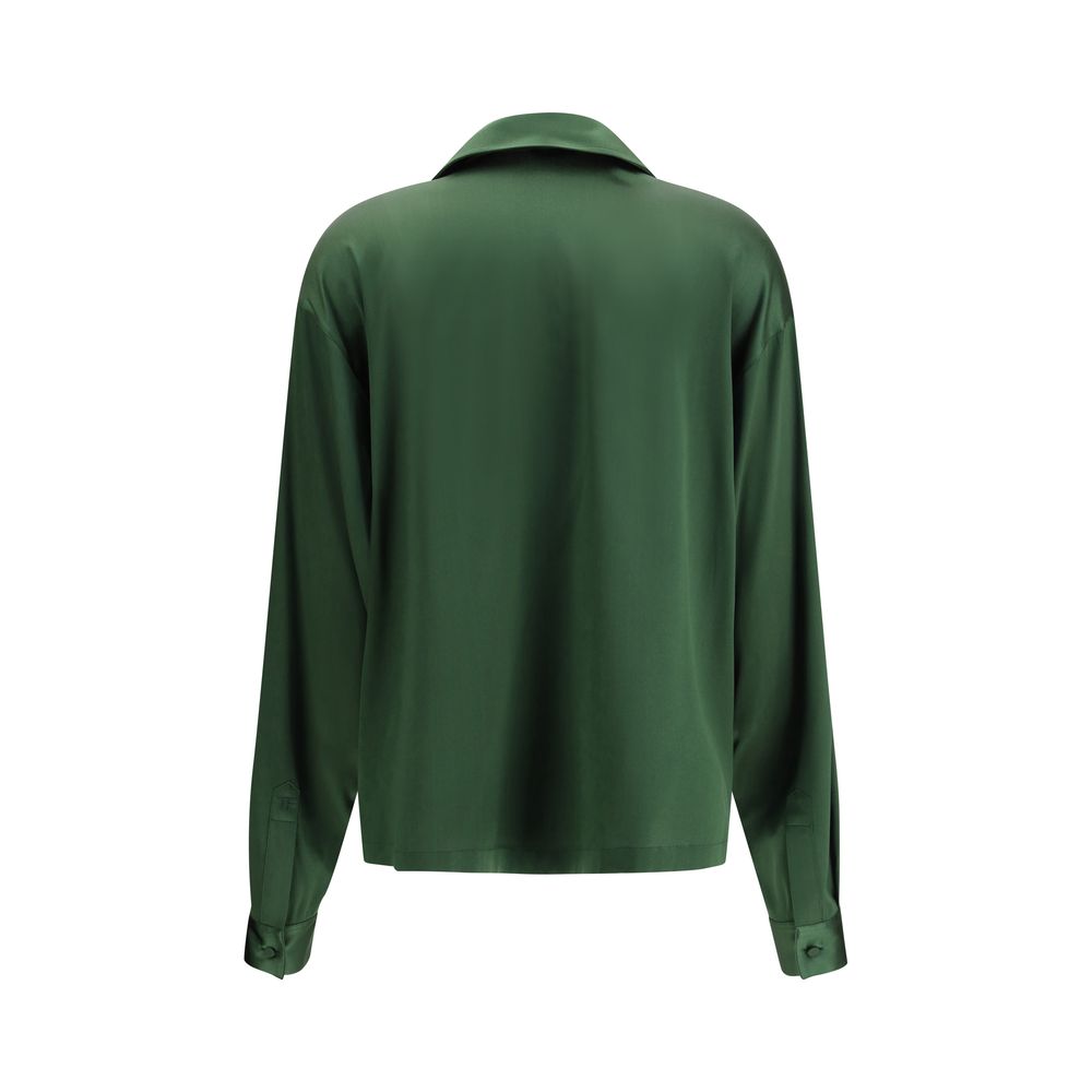 Tom Ford Zweifarbige Seidenbluse-2
