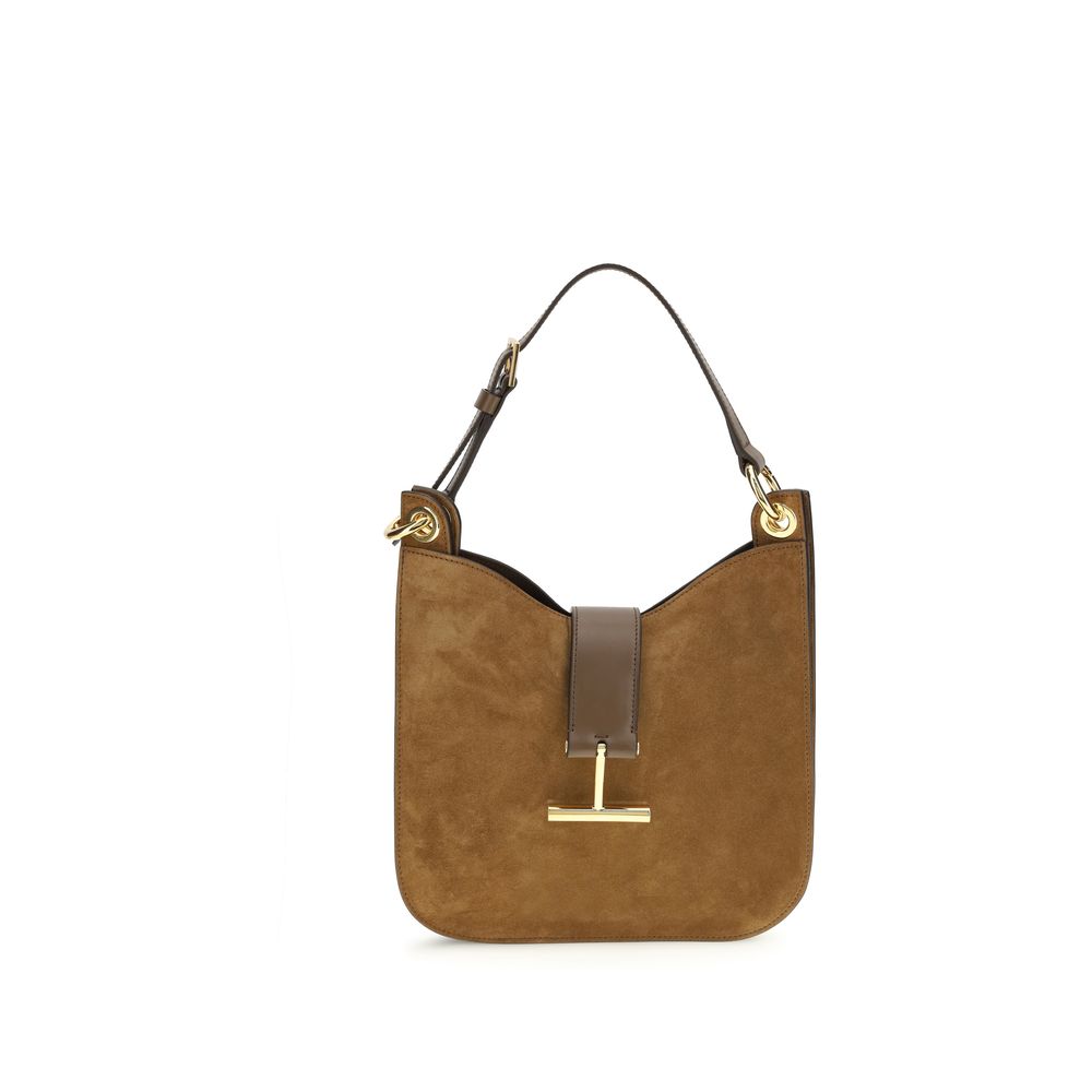 Tom Ford Braune Kalbsleder Bos Taurus Schultertasche-1