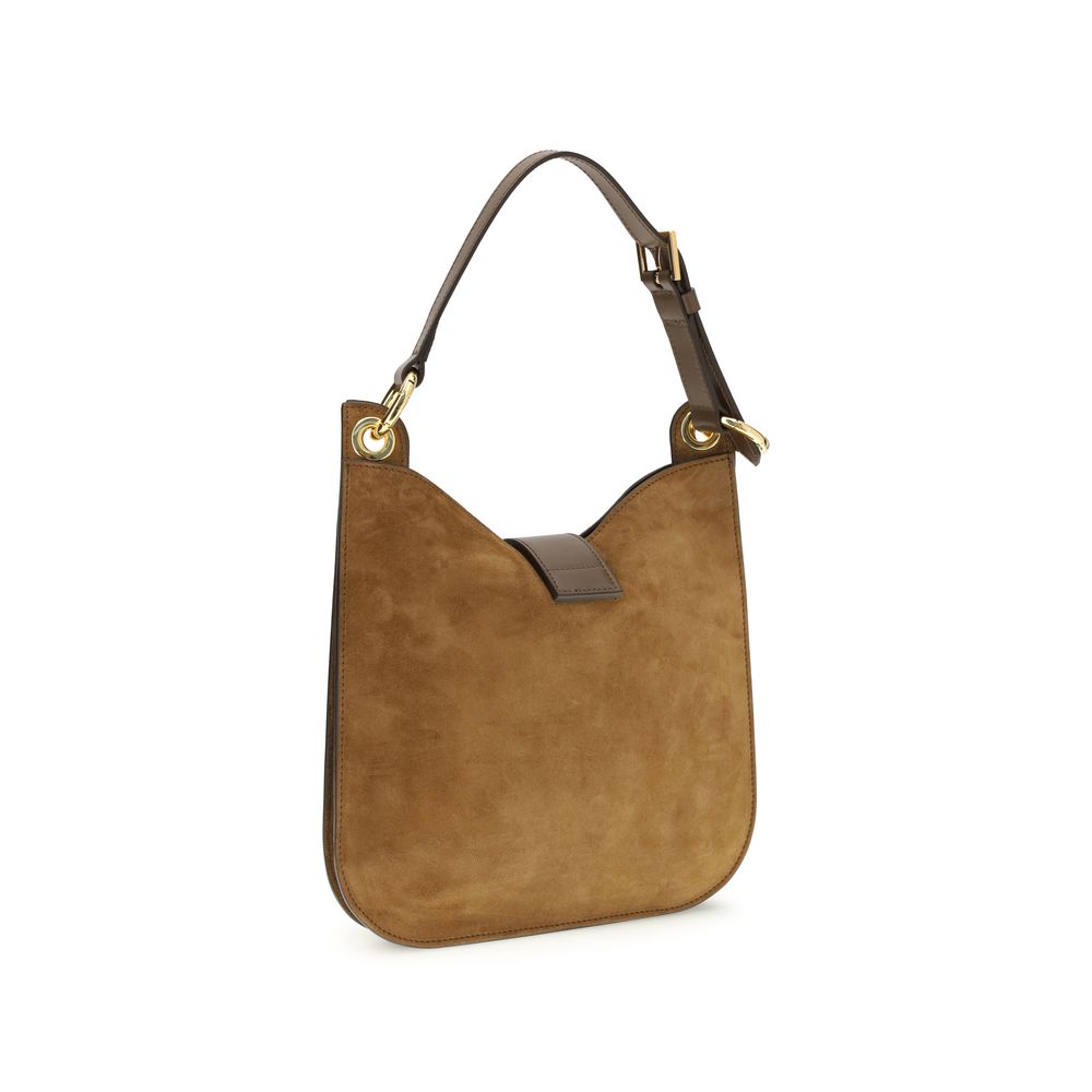 Tom Ford Braune Kalbsleder Bos Taurus Schultertasche-3