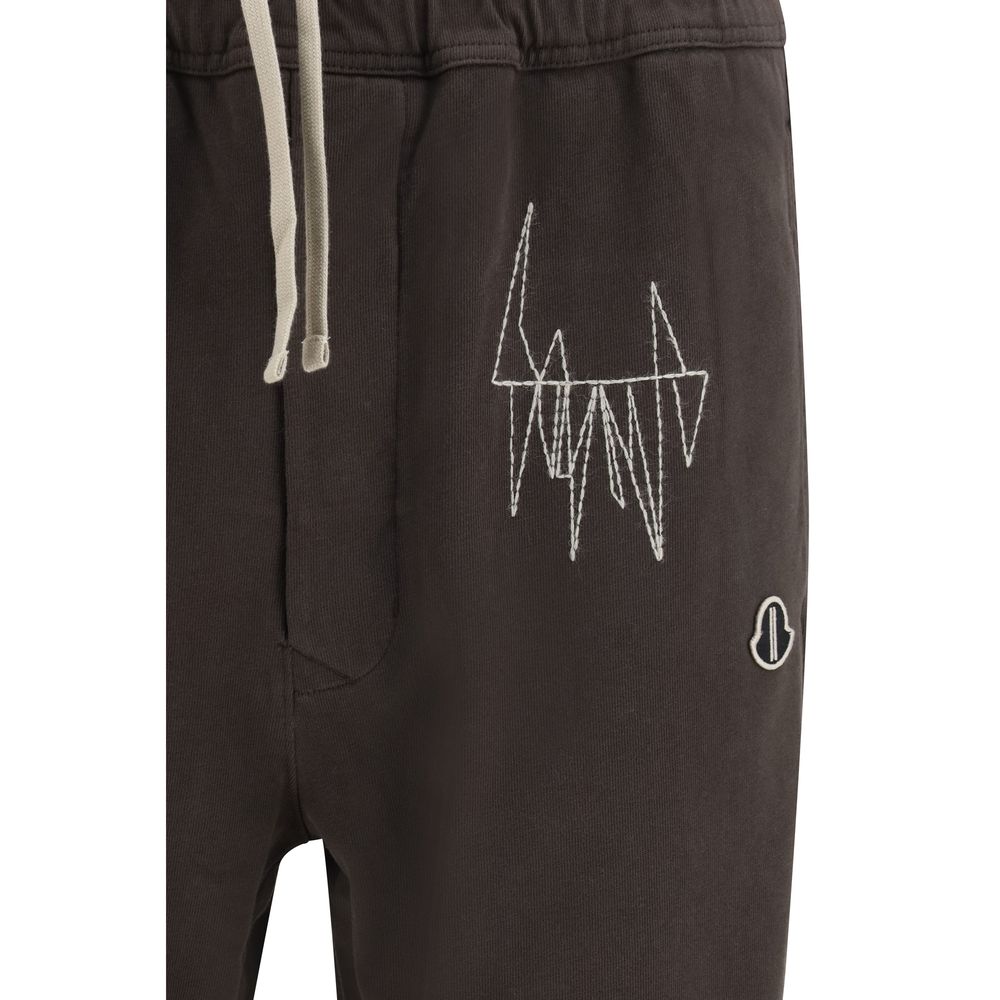 Moncler x Rick Owens Brown Cotton Track Pants-3