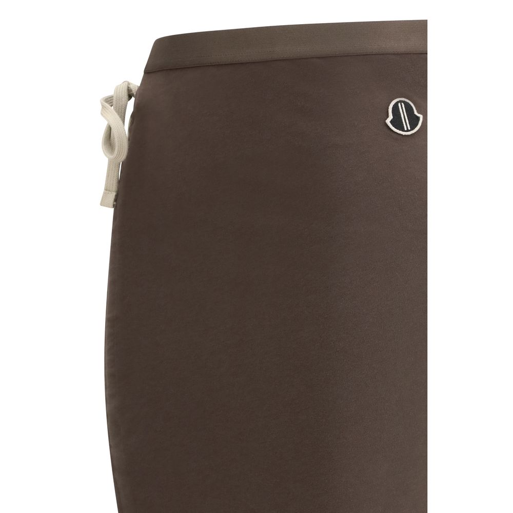 Moncler x Rick Owens Brown Cotton Maxi Skirt-3