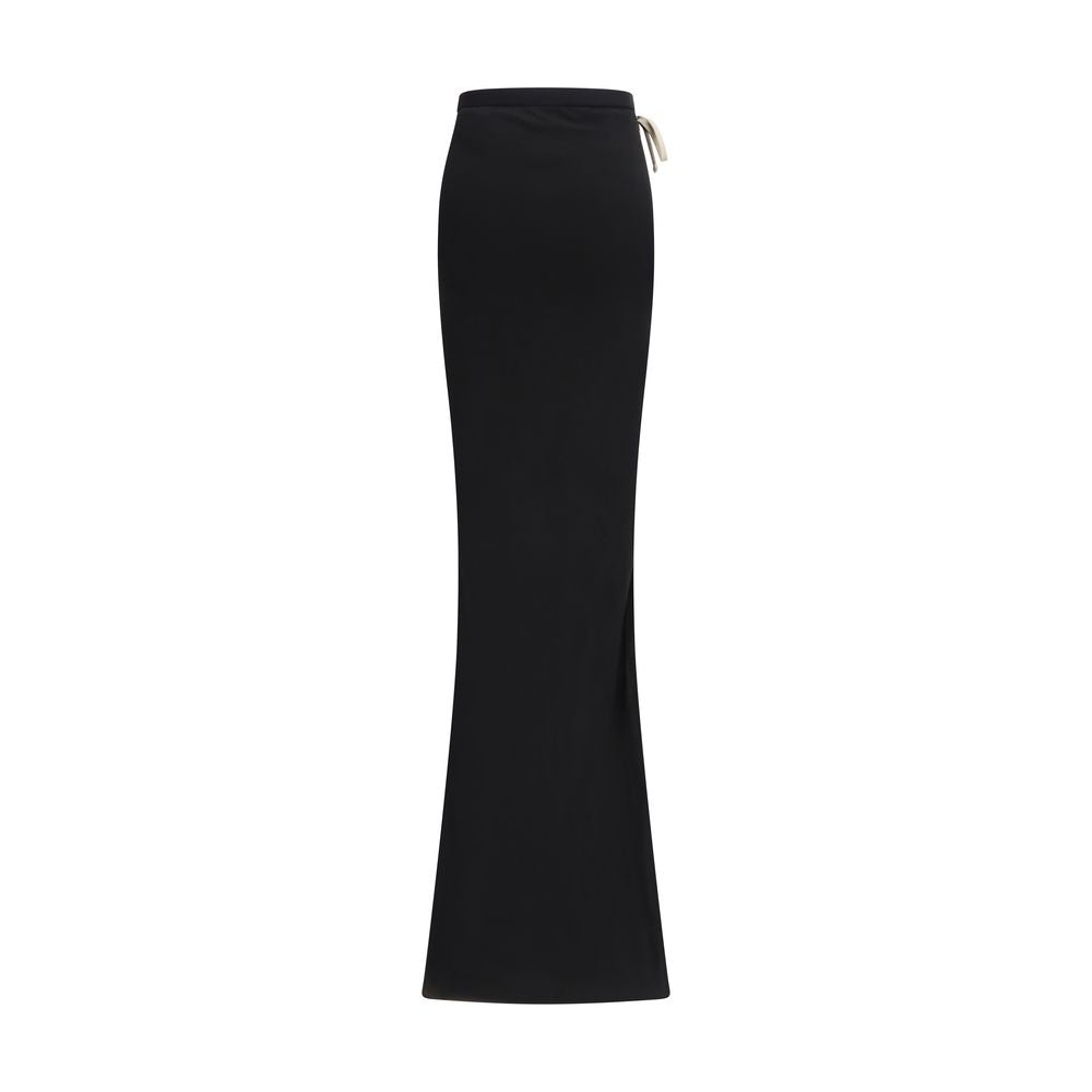 Moncler x Rick Owens Black Cotton Maxi Skirt-2