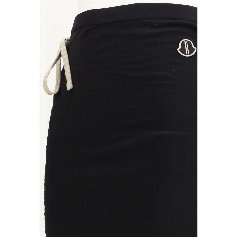 Moncler x Rick Owens Black Cotton Maxi Skirt-3