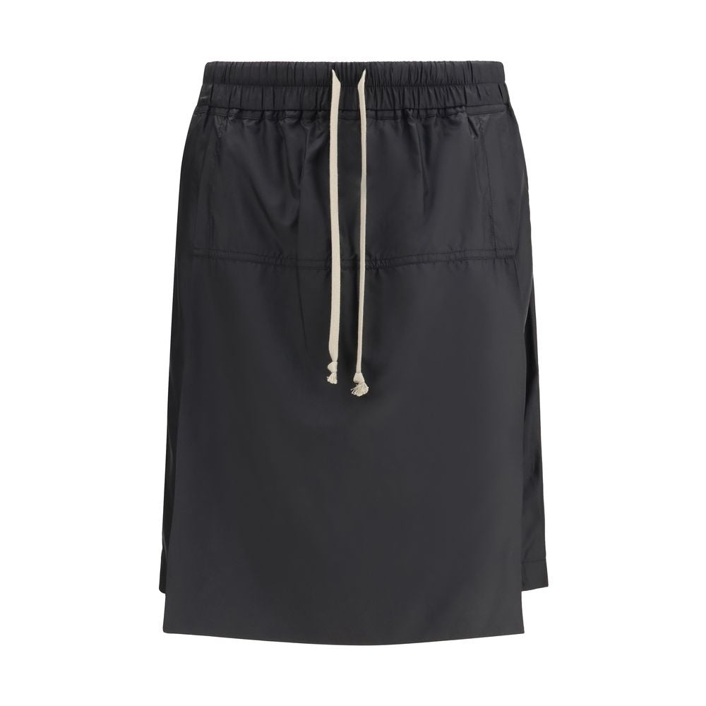 Moncler x Rick Owens Schwarze Bermuda-Shorts aus Polyester-1