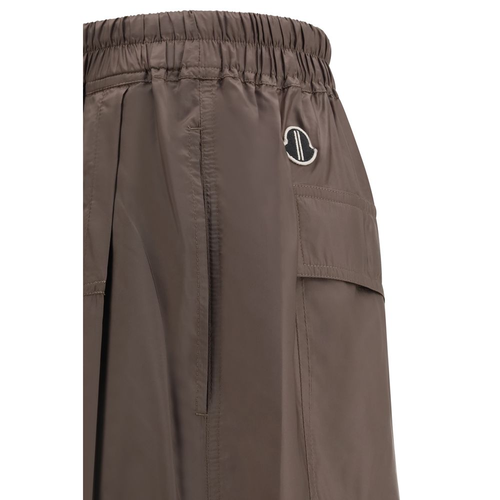 Moncler x Rick Owens Braune Bermuda-Shorts aus Polyester-3