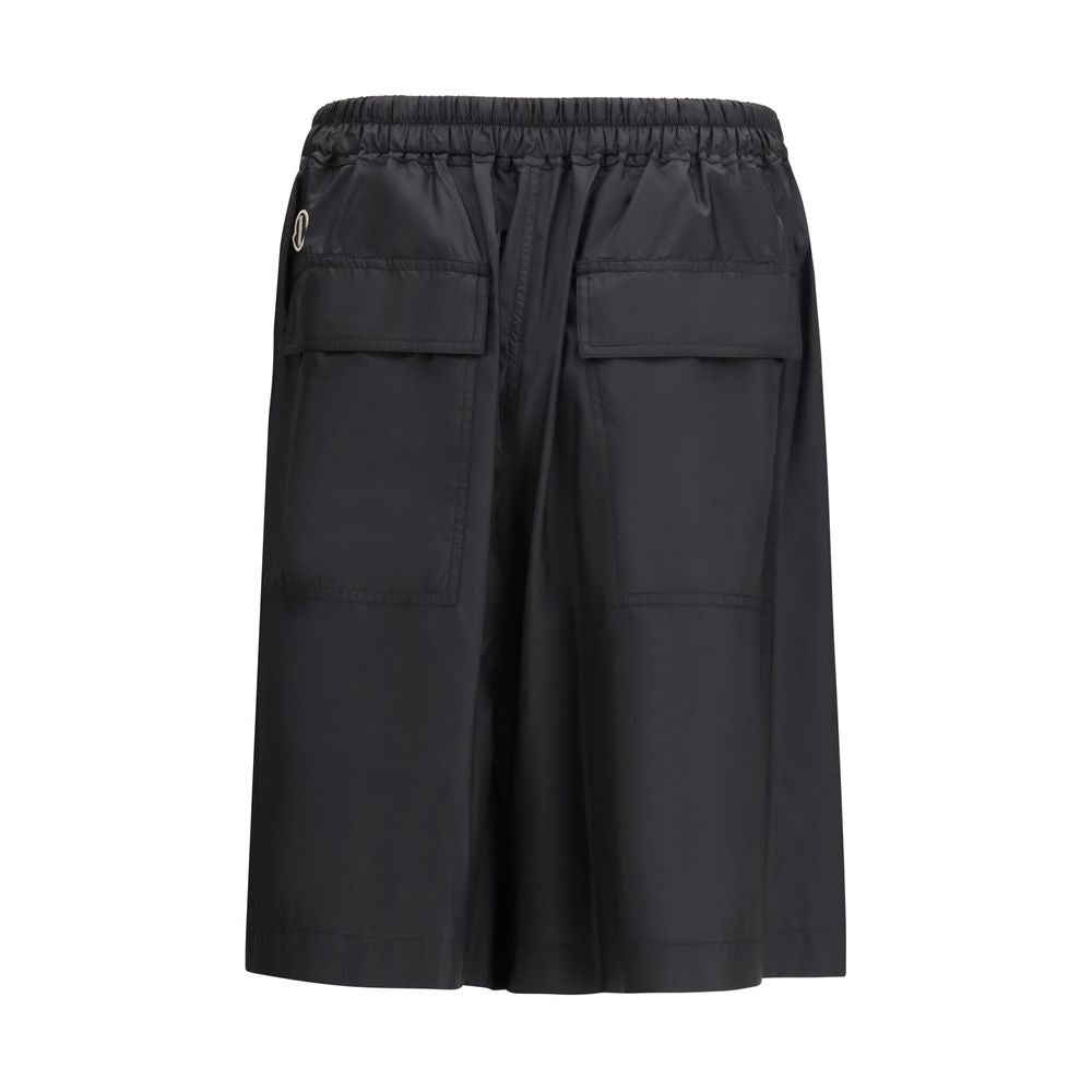 Moncler x Rick Owens Schwarze Bermuda-Shorts aus Polyester-2