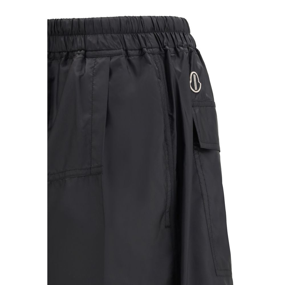 Moncler x Rick Owens Schwarze Bermuda-Shorts aus Polyester-3