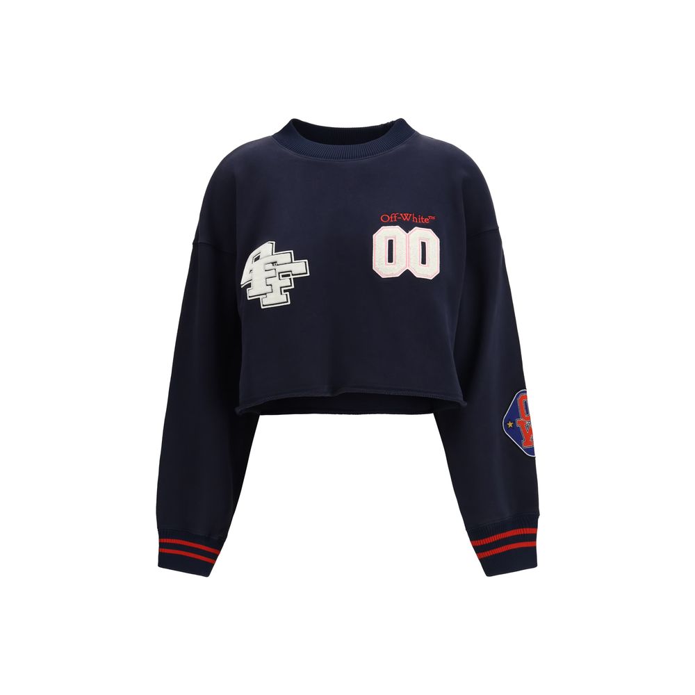 Off-White Blauer Baumwoll-Sweatshirt-1