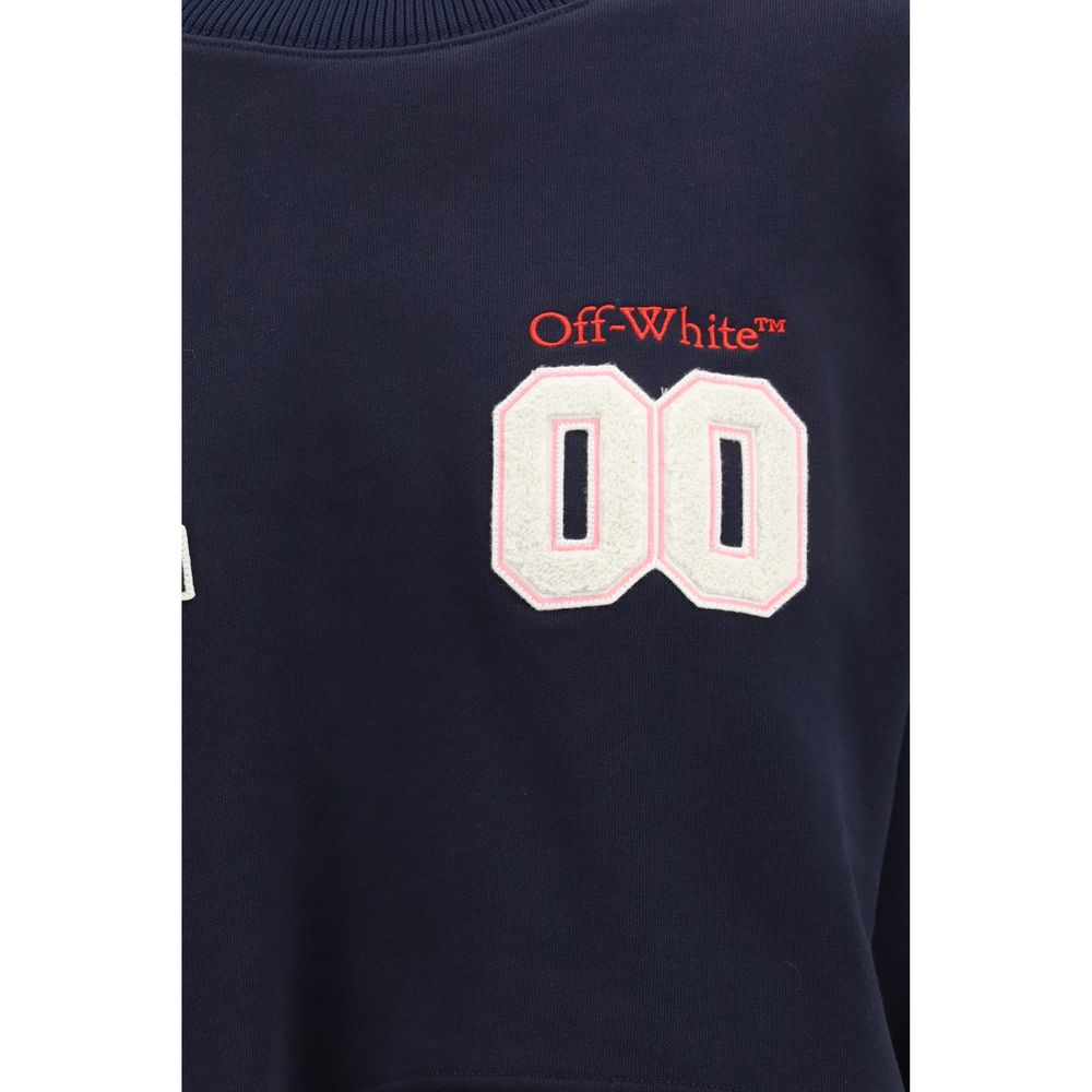 Off-White Blauer Baumwoll-Sweatshirt-3