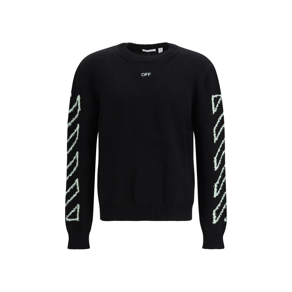 Off-White Black Cotton Sweatshirt-1