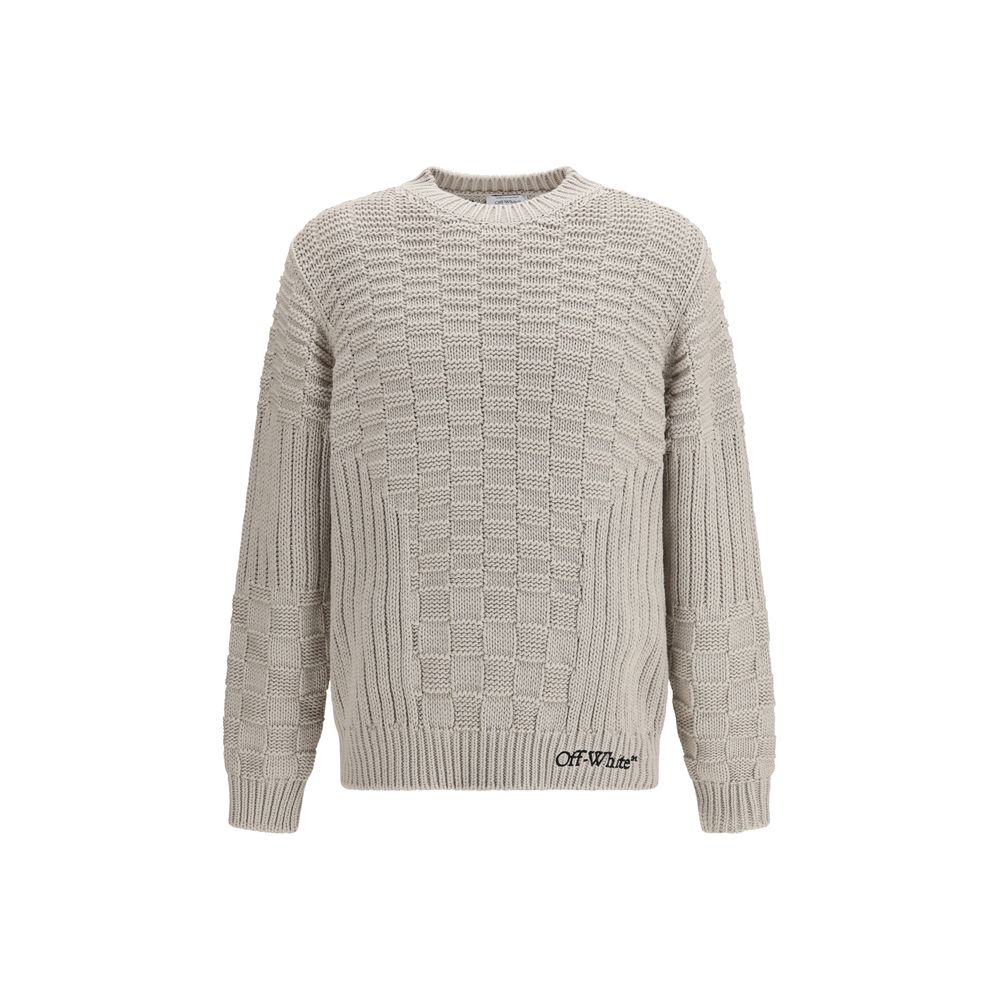 Off-White Beige Cotton Sweatshirt-1