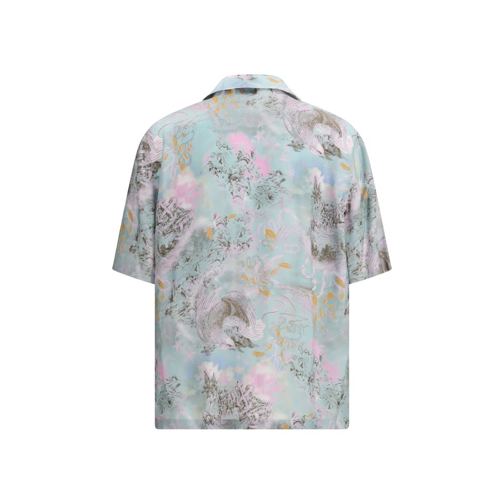 Off-White Multicolor Viscose Hemd mit Muster-2