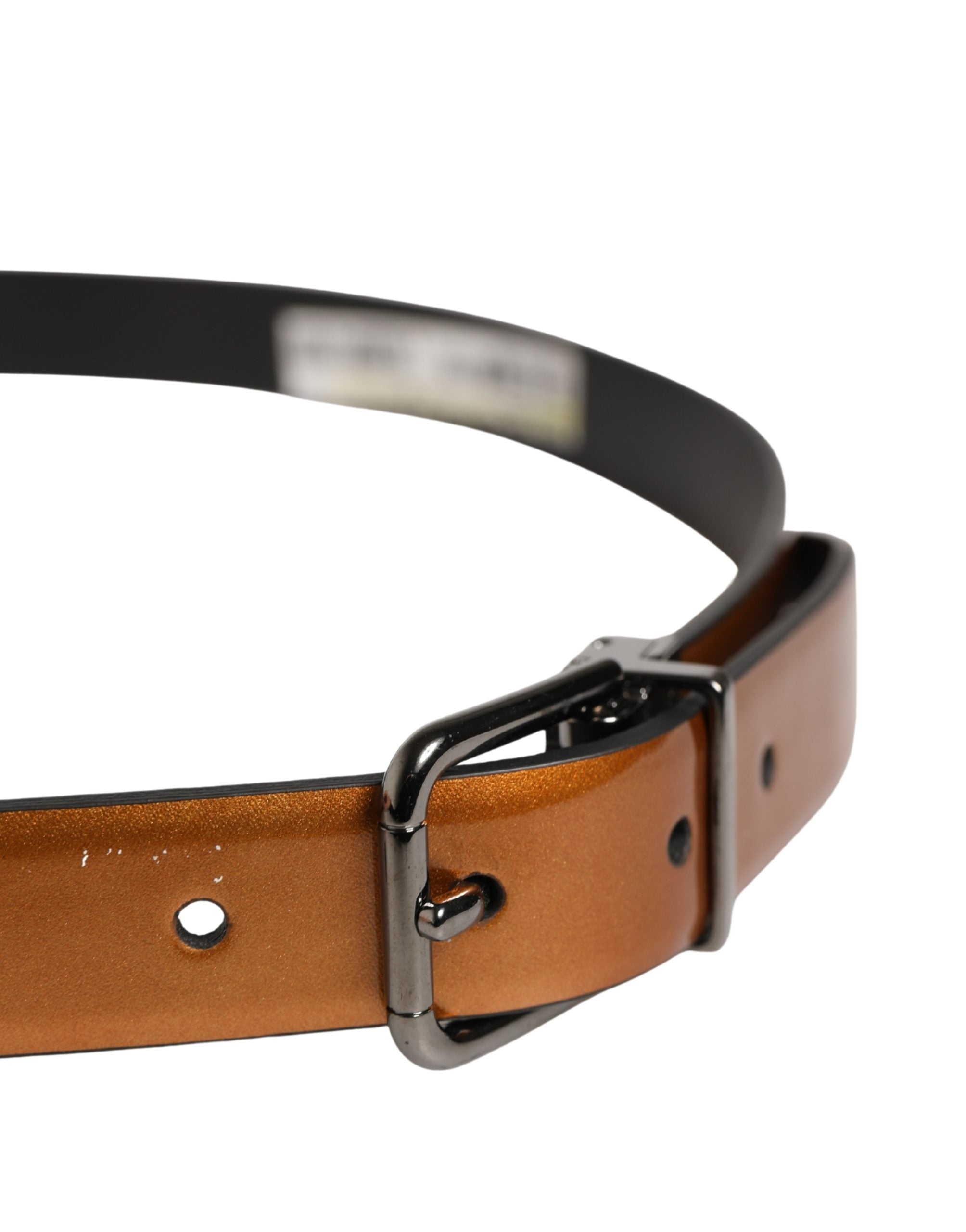 Dolce & Gabbana Men's Brown Leather Belt with Classic Metal Buckle-4