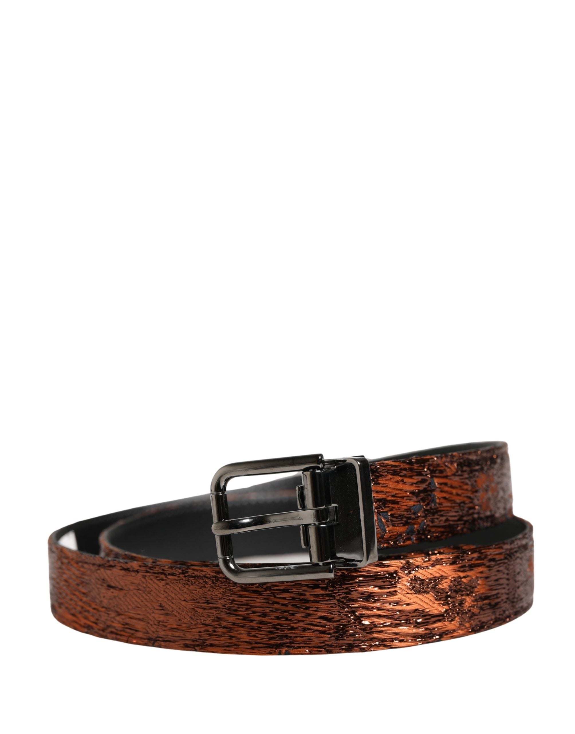 Dolce & Gabbana Men's Belt in Brown Polyester with Classic Metal Buckle-1