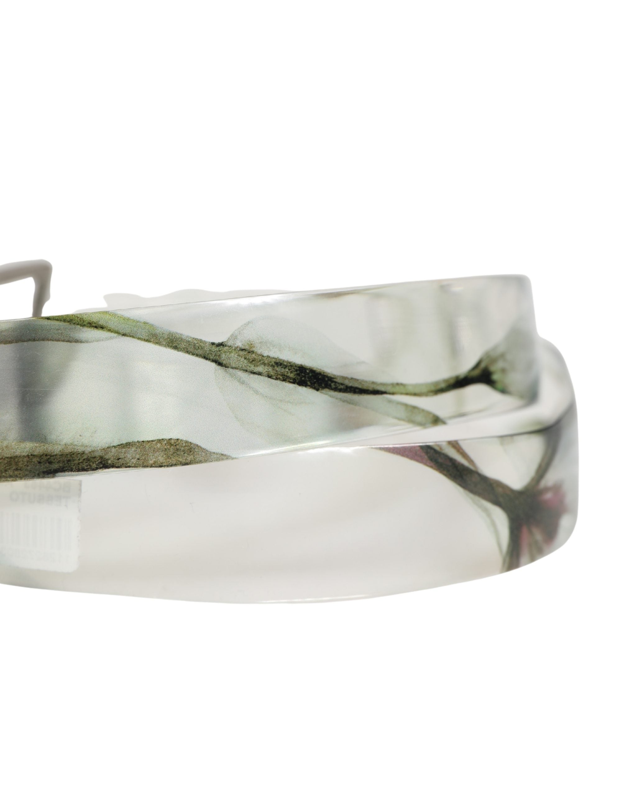 Dolce & Gabbana Men's Belt White Floral PVC Silver Metal Buckle-5