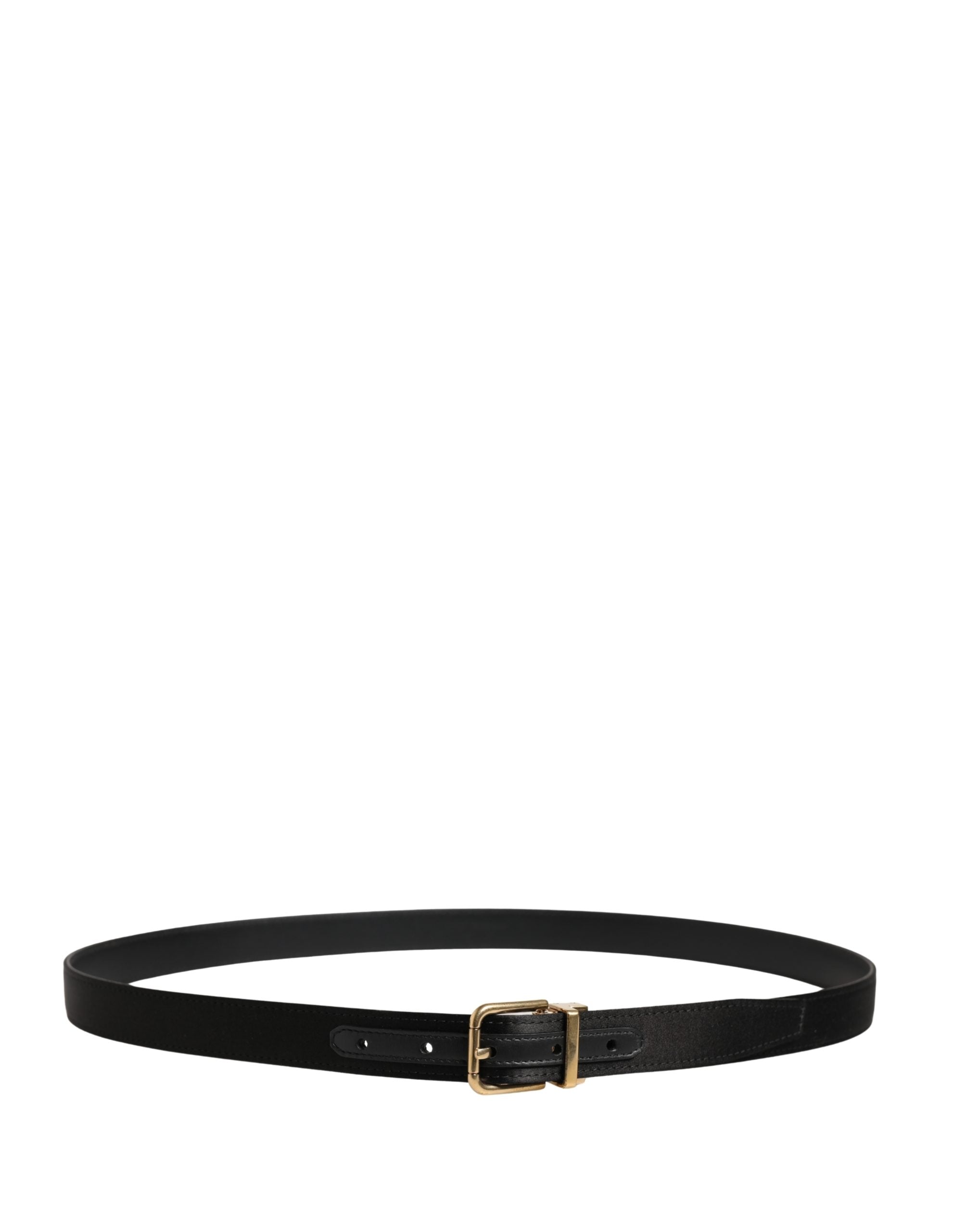 Dolce & Gabbana Men's black viscose belt with metal buckle-3