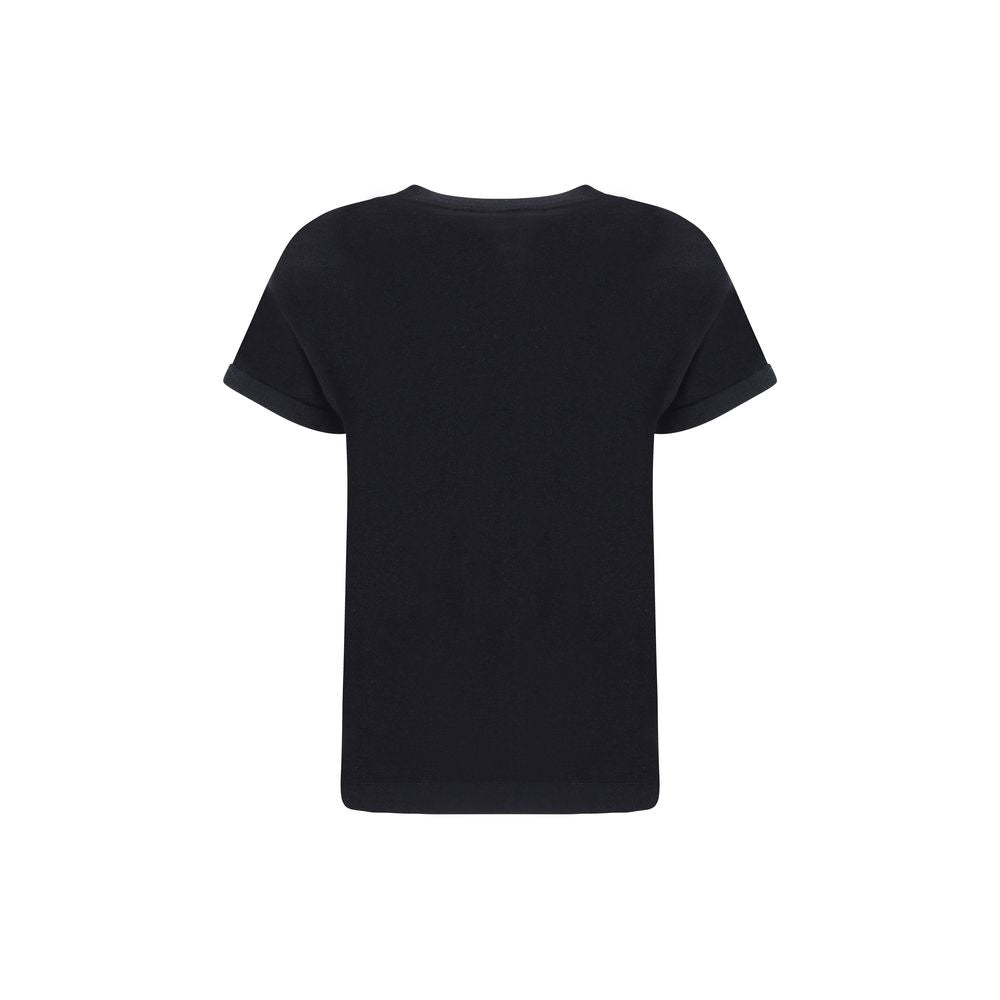 Brunello Cucinelli Schwarzes T-Shirt aus Nylon-2