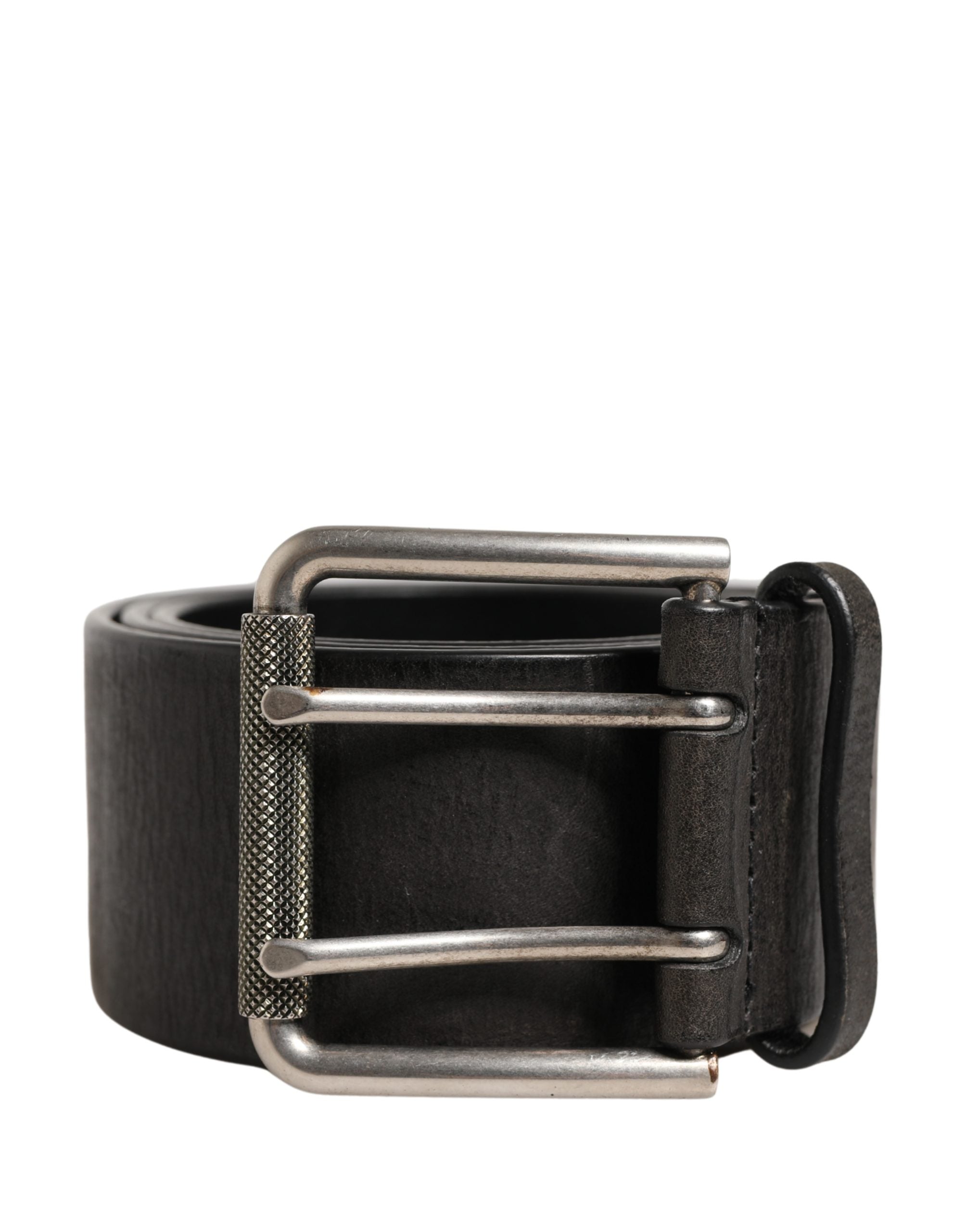 Dolce & Gabbana Herrenschließe aus schwarzem Leder mit Metallschnalle-1