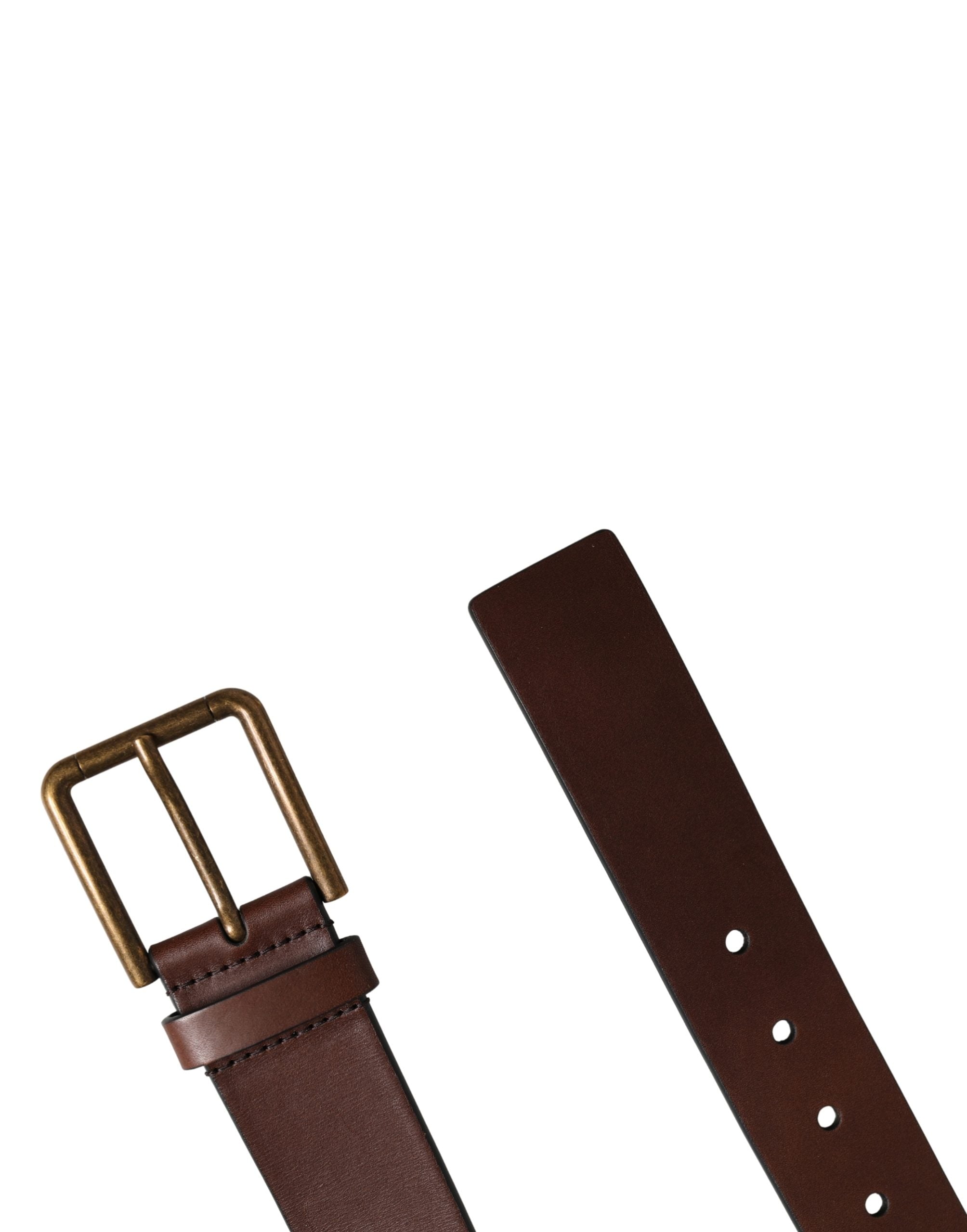 Dolce & Gabbana Men's Brown Leather Belt with Classic Metal Buckle-8