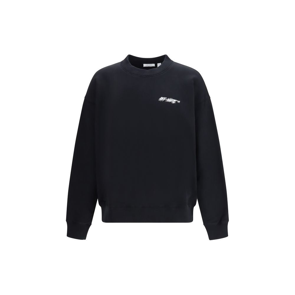 Off-White Black Cotton Sweatshirt-1