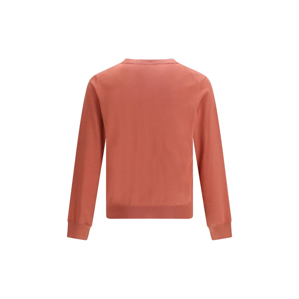 Brunello Cucinelli Orange Baumwoll-Sweatshirt-2