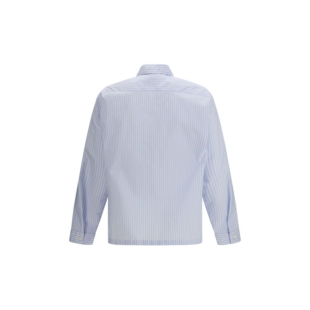 Prada Blue Patterned Polyamide Shirt-2