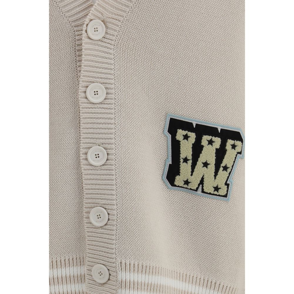 Off-White Beige Cotton Cardigan-3