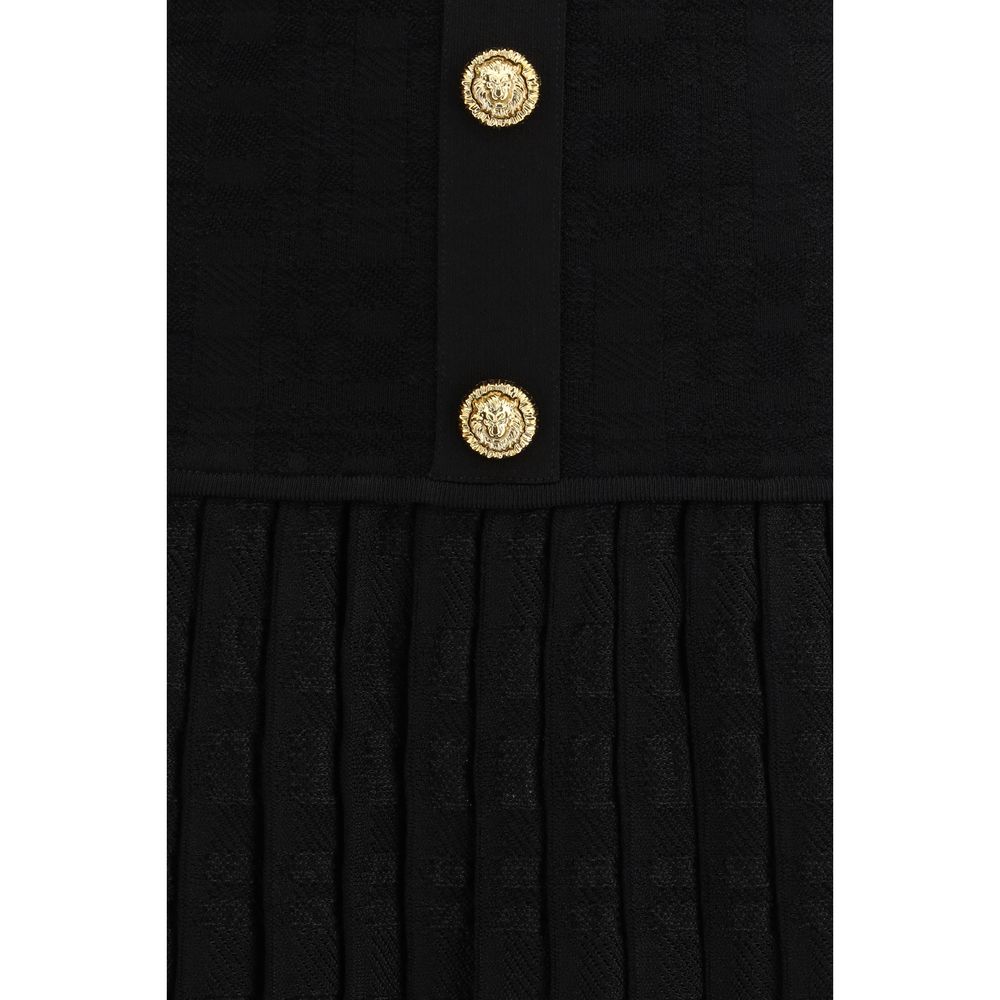 Balmain Black Viscose Cocktail Dress-3