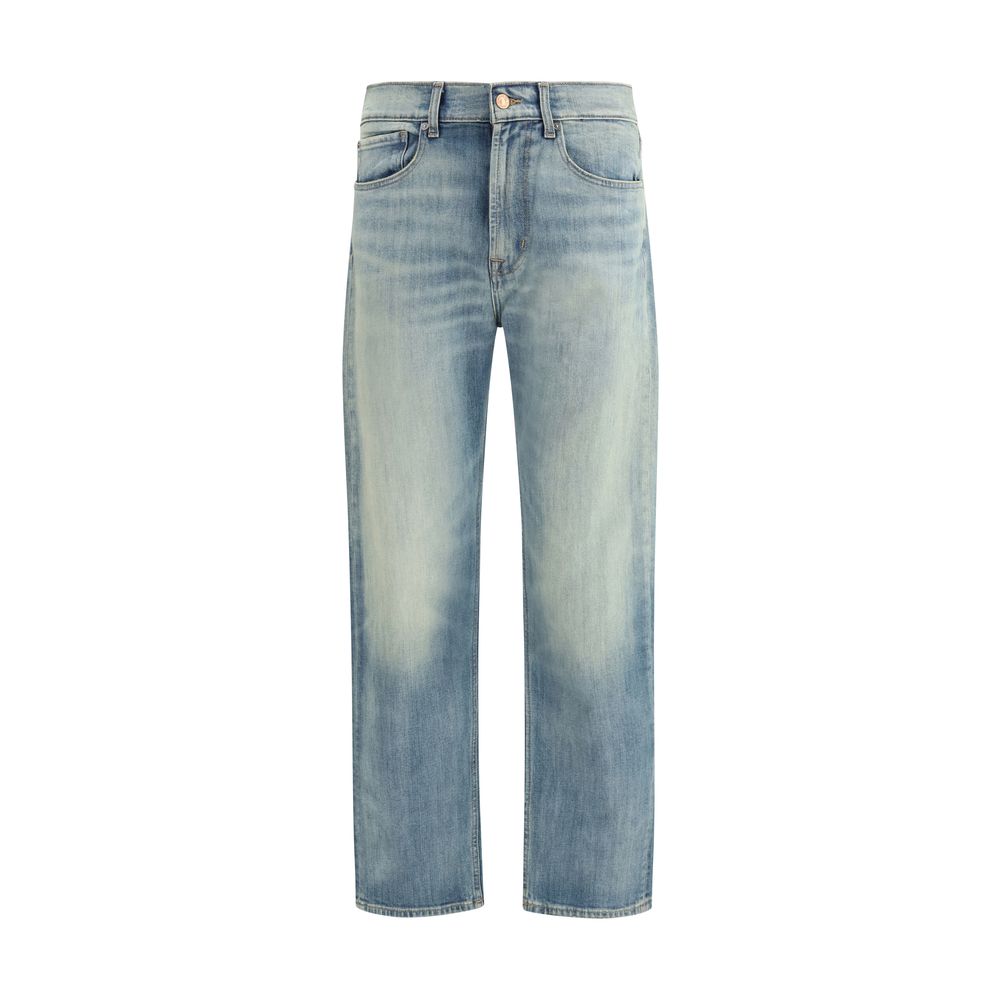 7FOR Blaue Jeans aus Baumwolle im Relaxed Fit