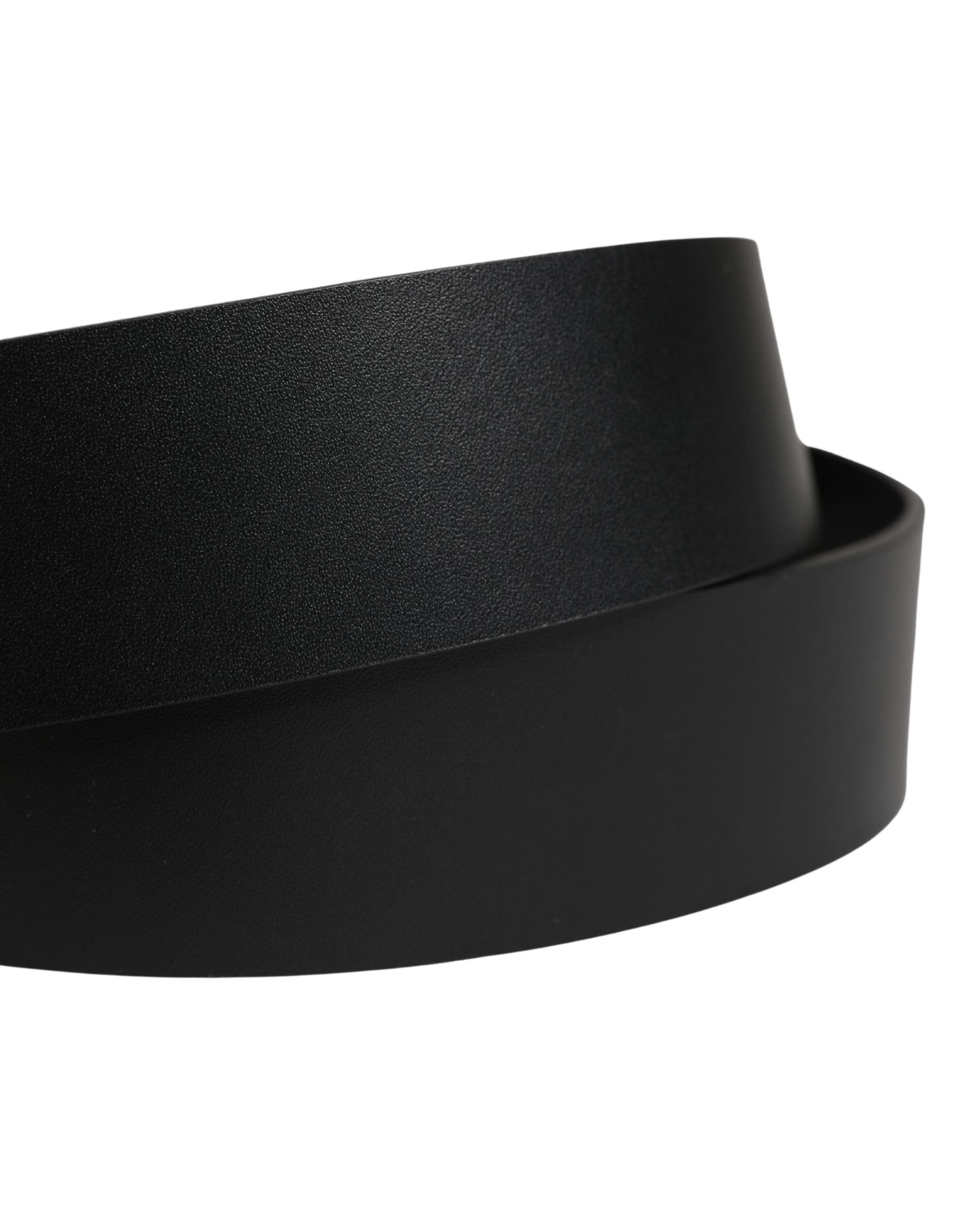 Dolce & Gabbana Black Calfskin Belt with Embellished Metal Buckle-5
